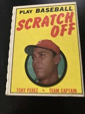 1970 Topps Scratch-Off Tony Perez Cincinnatti Reds unscratched rare type card