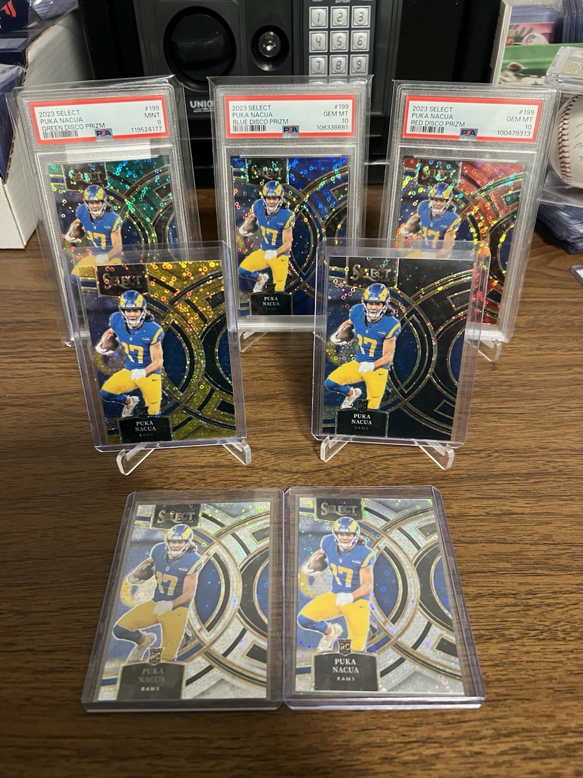 2023 Panini Select Premier Level Puka Nacua #199 (RC) Disco RAINBOW 1/1 LOT