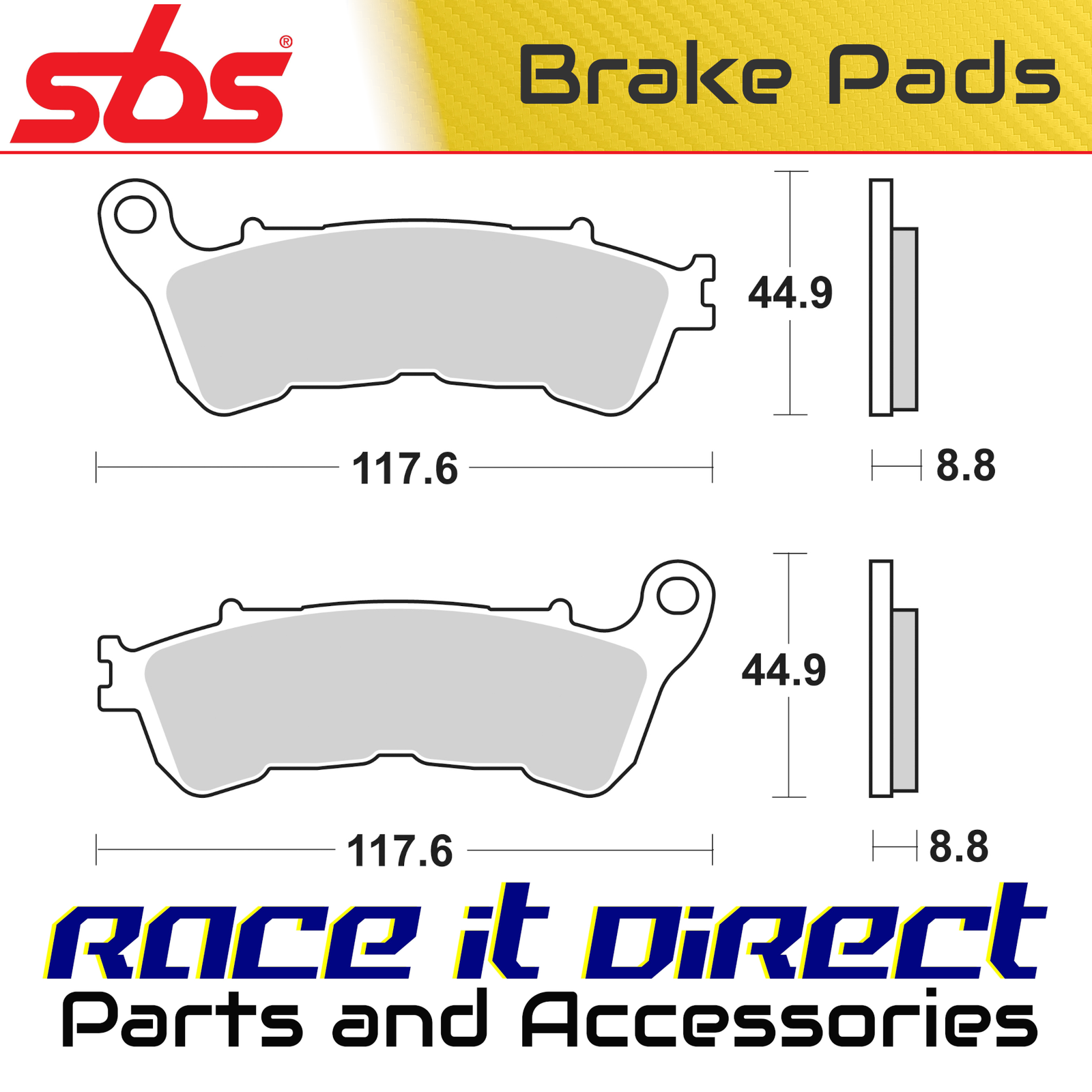 Brake Pads for HONDA FES 125 SILVERWING 2007-2011 Front Scooter SBS