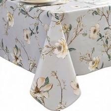 Pioggia Vinyl Tablecloth with Flannel Backing - Waterproof, Oil-Proof, Easy to C