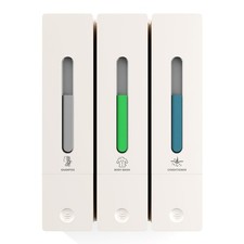 Shampoo and Conditioner Dispenser - Wall-Mounted 3-Chamber Shower Soap Dispenser