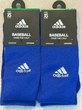 Adidas Socks Youth Baseball Over the Calf 2 Pairs Size XS 9C-1Y Free Shipping