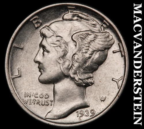 1939 Mercury Dime- Silver- Scarce High Grade Luster No Reserve #J4138