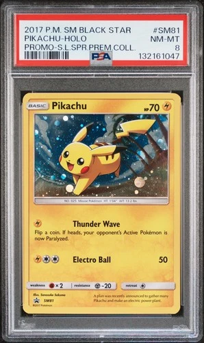 Pikachu Holo SM81/73 Shining Legends Super Premium Collection Pokemon PSA 8