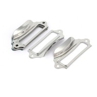 12 Etikettenhalter Griffe Etikettenrahmen SchubladenknöPfe Silbrig 69X29Mm