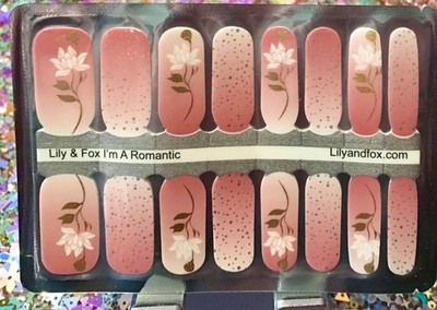 Lily And Fox Nail Polish Strips 16ct,  	I m A Romantic