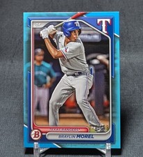Braylin Morel Sky Blue /499 Rookie 2024 Bowman Draft Card #BD-169 Texas Rangers