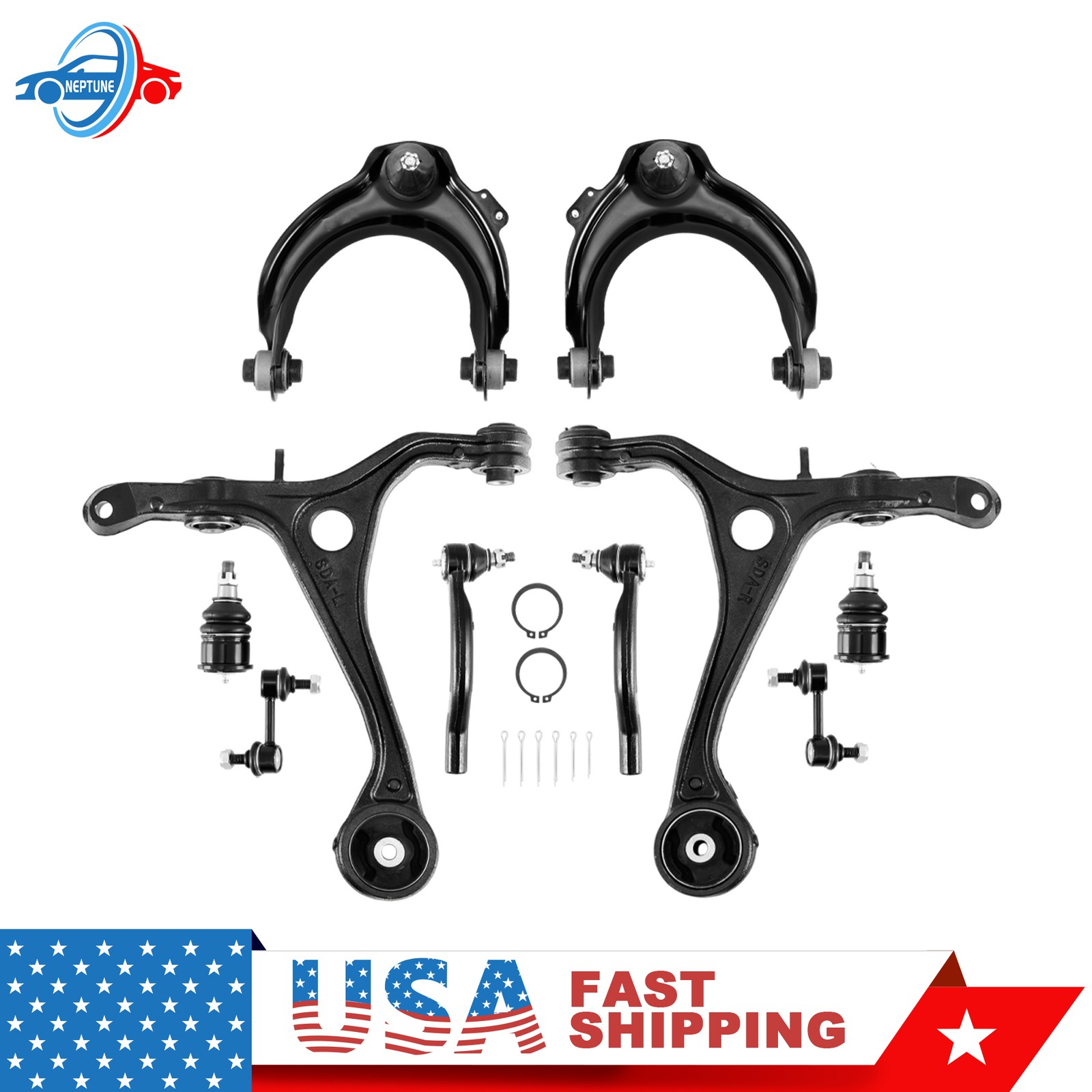 Set 10 Front Control Arms w/ Ball Joints For 04-08 Acura TSX 03-07 Honda Accord