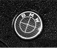 50th Bmw Alpina Real Carbon Fiber Black White 82mm Front 74mm Rear Emblem Decal