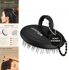 Scalp Massager Scrubber Brush Dandruff Exfoliator Wet Dry Hair Detangler Comb