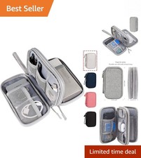 Waterproof Double Layer Electronic Organizer Bag - Large Capacity & Stylish Gray