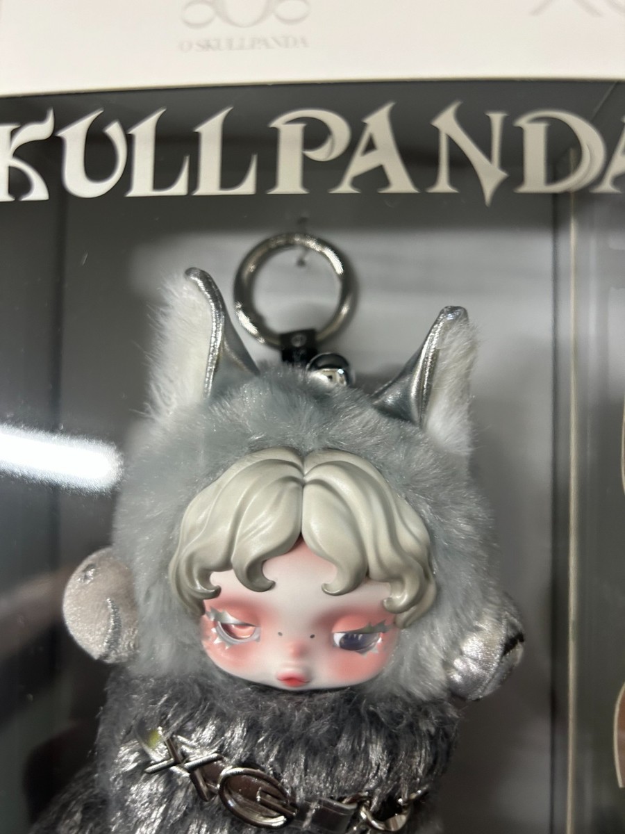 SKULLPANDA × XG Plush Doll Pendant Metallic Silver Japan Exclusive