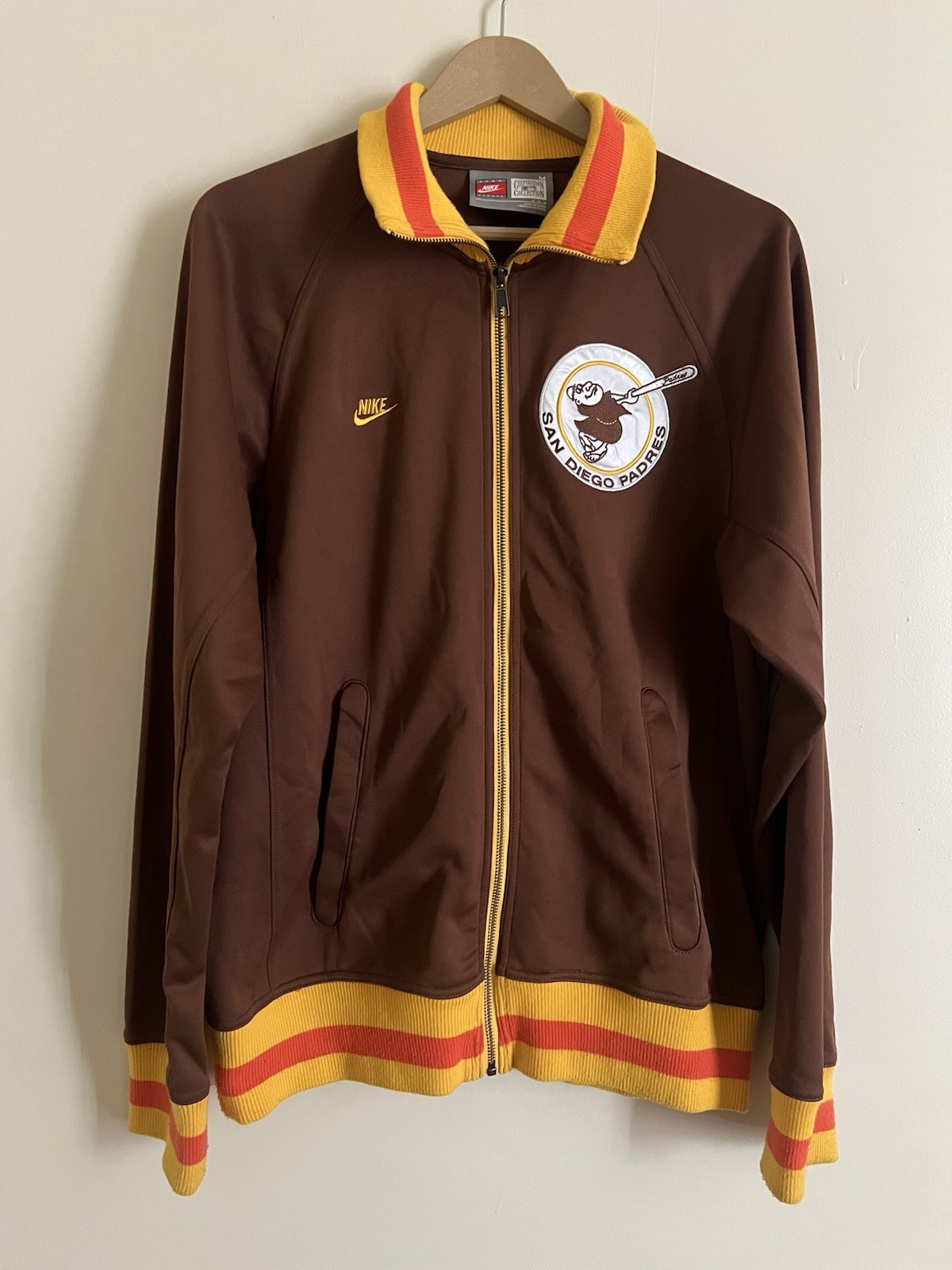 SACAI X NIKE Giacca da pista vintage Nike Team Cooperstown San Diego Padres full zip taglia M