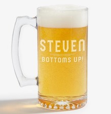 Personalized 25 oz Beer Mug Custom Name Gift for Him Dad Birthday