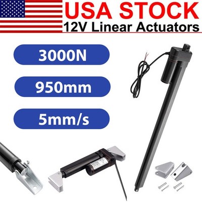 38Inch 950MM High Speed5mm/s Linear Actuator Motor 3000N DC12V Mounting Brackets