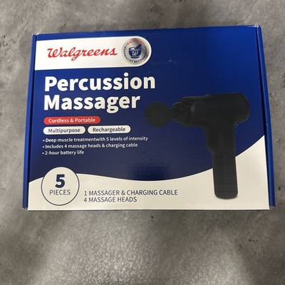 WALGREENS 5 PIECE  PERCUSSION MASSAGER CORDLESS BRAND NEW