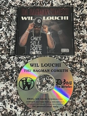 Wil Louchi - Da Bagman Cometh CDr MEGA RARE Detroit G-Funk Gangsta Rap Mixtape