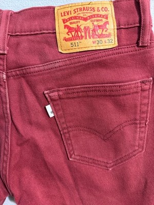 Levi's 511 Slim Fit Jeans in Red, W30 L32