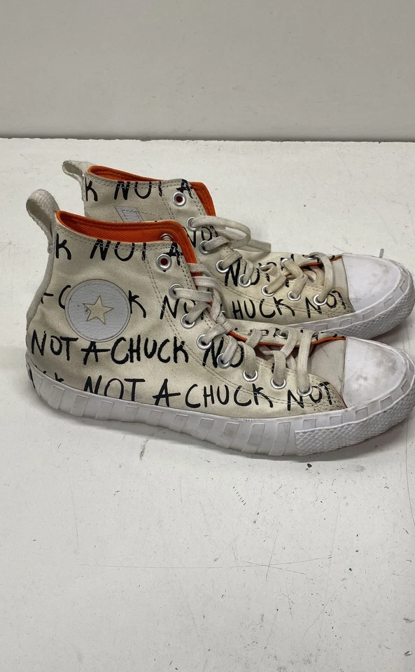 Converse Chuck Taylor All Star Untit1ed Not A Chuck Egret Orange High Size 9 - Image 3 of 4