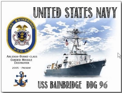 USS BAINBRIDGE DDG-96  DESTROYER   -  Postcard