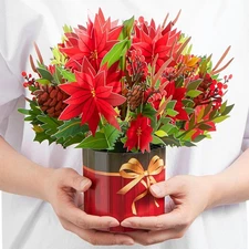 JOYIN Christmas 3D Forever Flower Greeting Cards, Pop Up Cards with Envelopes, X