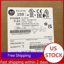 New Allen Bradley 25B-D043N114 AB 25BD043N114 PowerFlex 525 AC Drive US