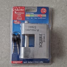 Squire ASWL2 Steel Armoured Warehouse or Storage Container Padlock 80mm 