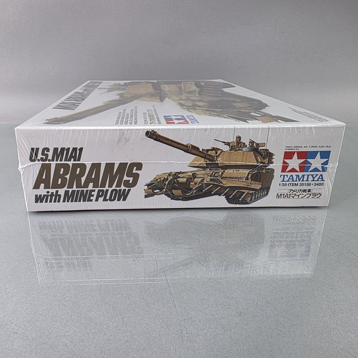 Tamiya 35158 1:35 US M1A1 Abrams with Mine Plow Tank Model Kit