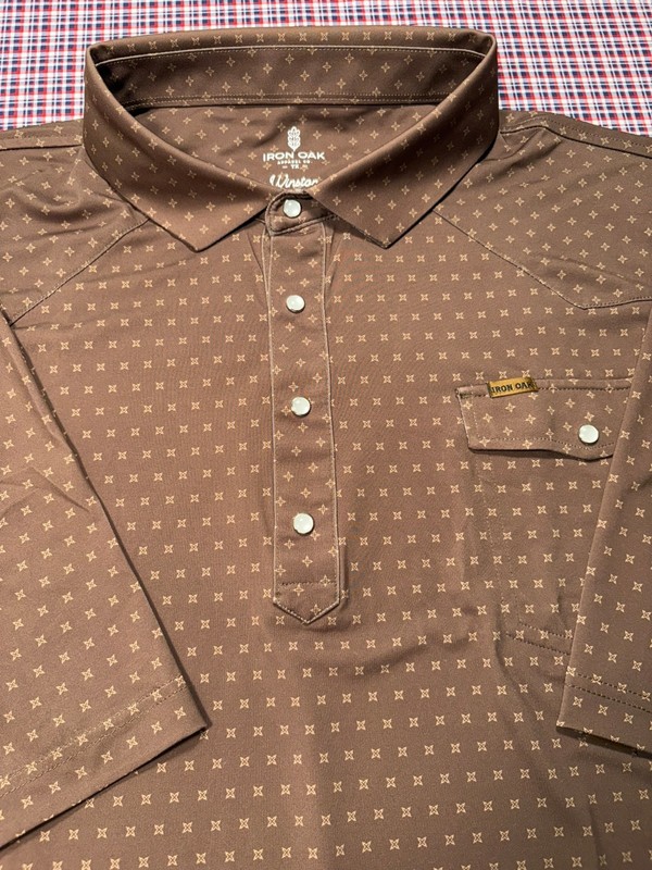 Iron Oak The " Winston "  Cowboy Polo Shirt  Pearl Snap Shirt  Men’s  3XL