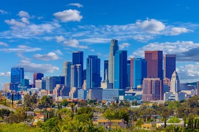 Los Angeles California Downtown Skyline Skyscrapers Photo Poster 12x18