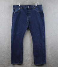 Pantalones de mezclilla para hombre 501 Levi's corte original W38 L28 azul oscuro