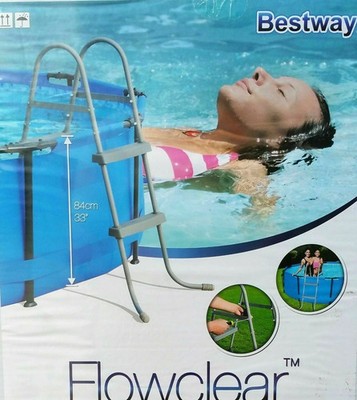 Bestway Poolleiter 76 - 84 cm Sichere Schwimmbadleiter Einstiegsleiter NEU/OVP