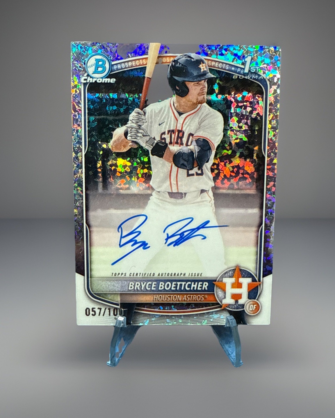 2025 Bowman Chrome Bryce Boettcher #CPA-BB Mini Diamond Auto /100 Astros