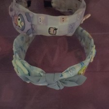 Sanrio Kuromi & Cinnamonroll Opaski na głowę Niebiesko-fioletowe z kokardą Kwiatowe akcenty Zestaw