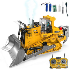 Scala1:16 11Canali Bulldozer Radiocomandato Completamente Funzionale 2.4 Ghz Tel