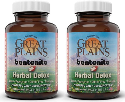 Yerba Prima Bentonite Clay Caps   Herbal Detox, Liver & Colon Cleanse, 2 Pack