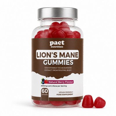 Löwenmähne Pilz Gummis - 2000mg pro Portion - Beerengeschmack - Vegan