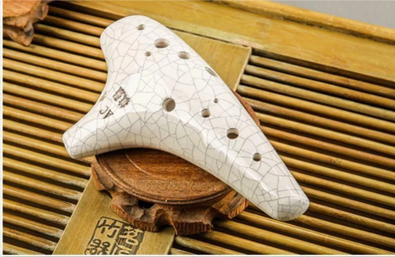 Flauta de 12 Agujeros Ocarina Alto Llave C Hecha a Mano Cerámica Ocarina Instrumento Musical Foto 2 de 4