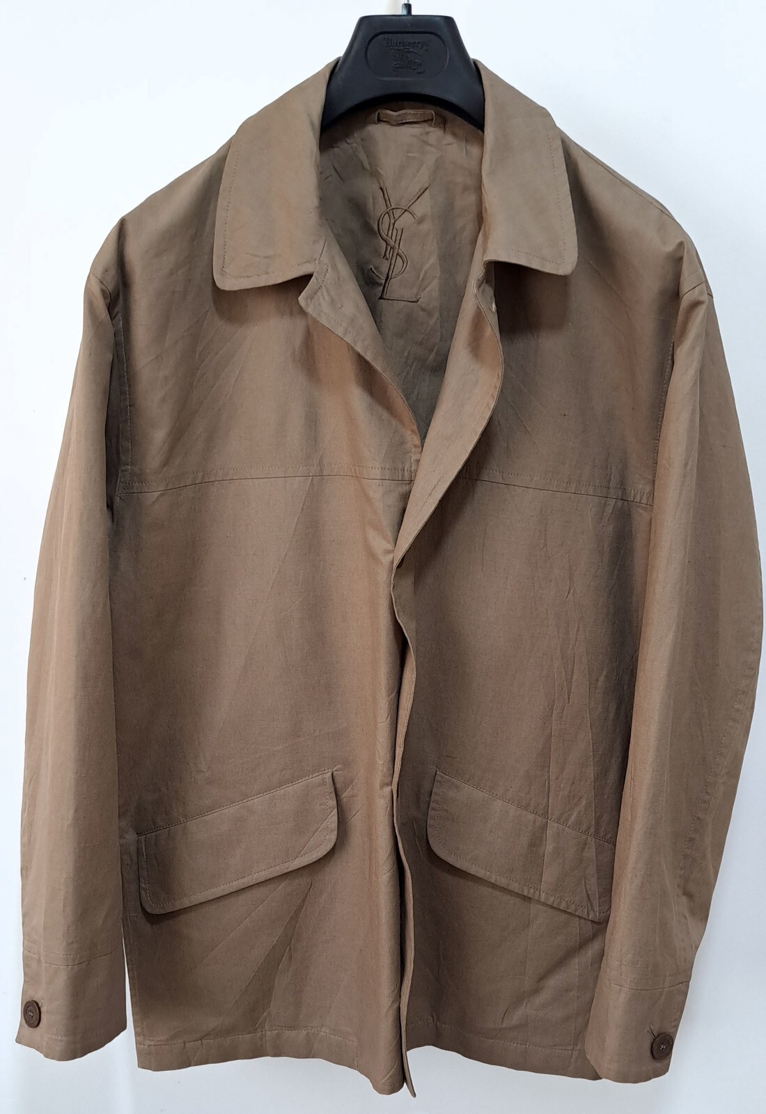 Yves Saint Laurent Homme YSL Oberstoff Linen Cotton Jacket Overcoat Size M