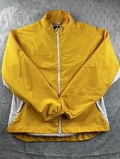 FootJoy Full Zip Yellow Lined Golf WIndbreaker Women's Size Medium