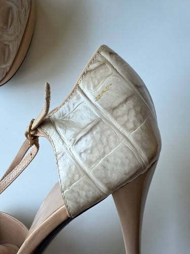 CASADEI Platform Ankle Strap High Heels Sz 7.5 - Picture 18 of 24