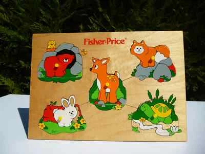 3 ⚜️  Puzzle En Bois Fisher Price Année 1992 - Photo 1/2