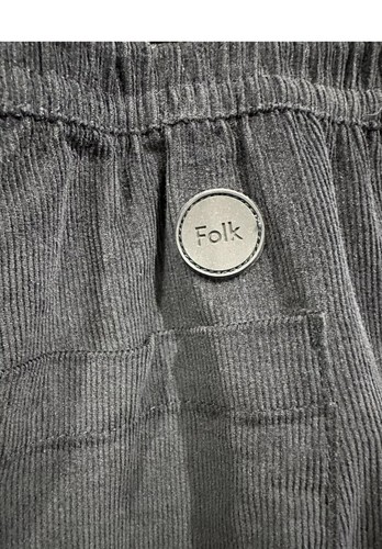 Folk Mens Pull On Drawstring Corduroy Dark Navy Trousers Size XL W 36 New - Picture 7 of 9