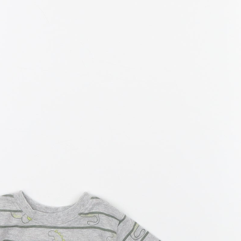 George Baby Grey Cotton Blend T-Shirt Size 0-3 Months image 4