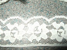new length of vintage lace white 16 foot x 1 1/2 inch ,one cut