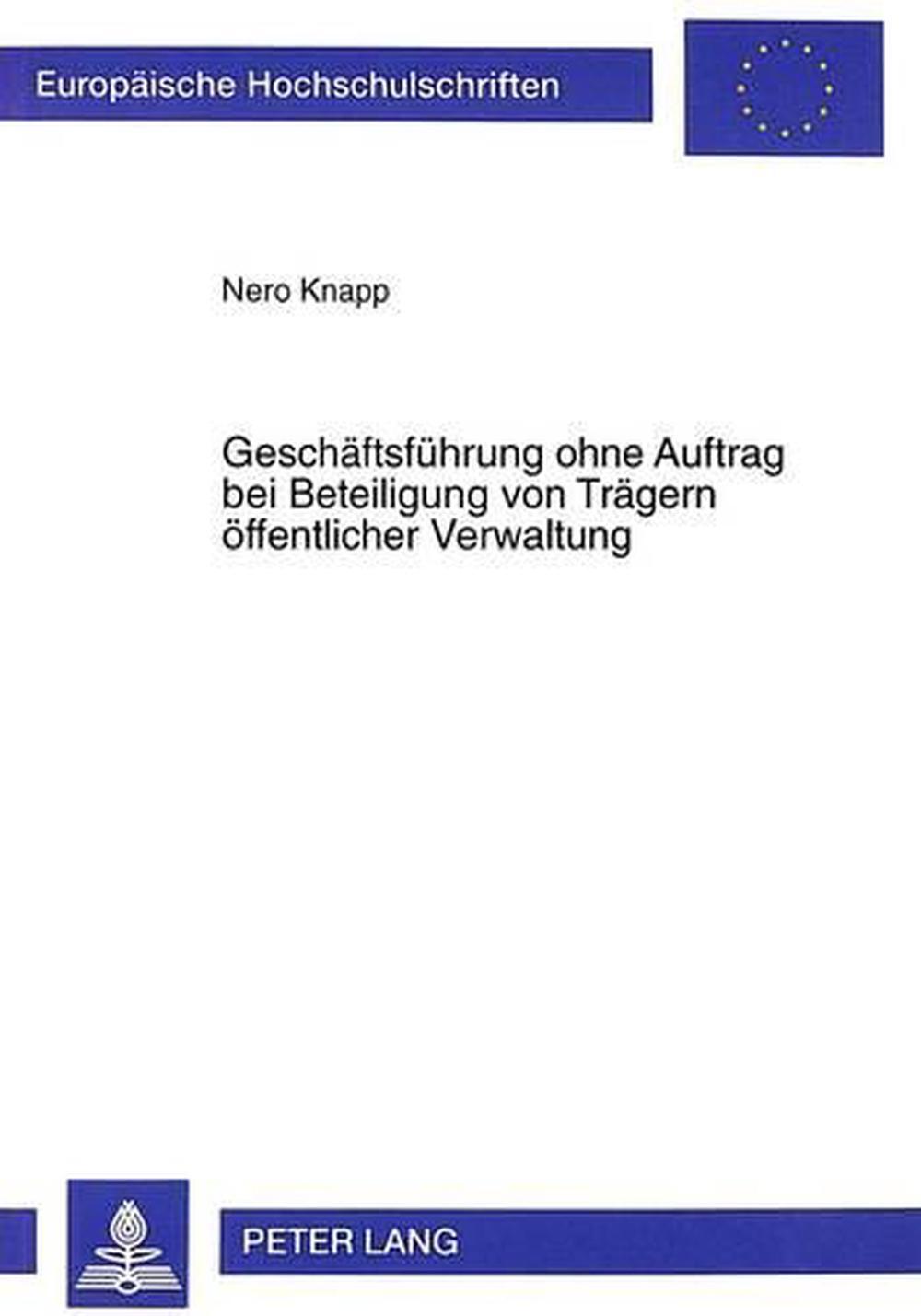 Geschäftsführung Ohne Auftrag Bgb Geschaeftsfuehrung Ohne Auftrag Bei Beteiligung Von Traegern