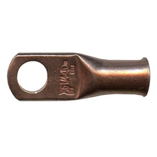 (10) Copper Lug 6 AWG Gauge 1/4" Ring Wire Terminal Battery Cable End Connector