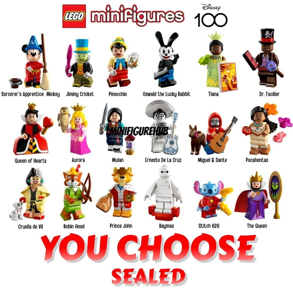 LEGO DISNEY Series 100 Anniversary 71038 Series Minifigures 100th CMF YOU CHOOSE
