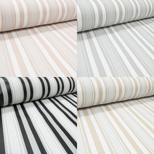 Glitter Striped Wallpaper Paste The Wall Textured Heavy Vinyl Feature