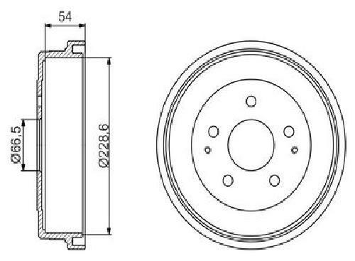 Original Bosch Bremstrommel 0 986 477 230 FüR Daihatsu-image